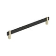 thumbnail image 1 of Amerock Bp36726 Mulino 10-1/16" Center To Center Bar Cabinet Pull - Matte Black / Golden, 1 of 7