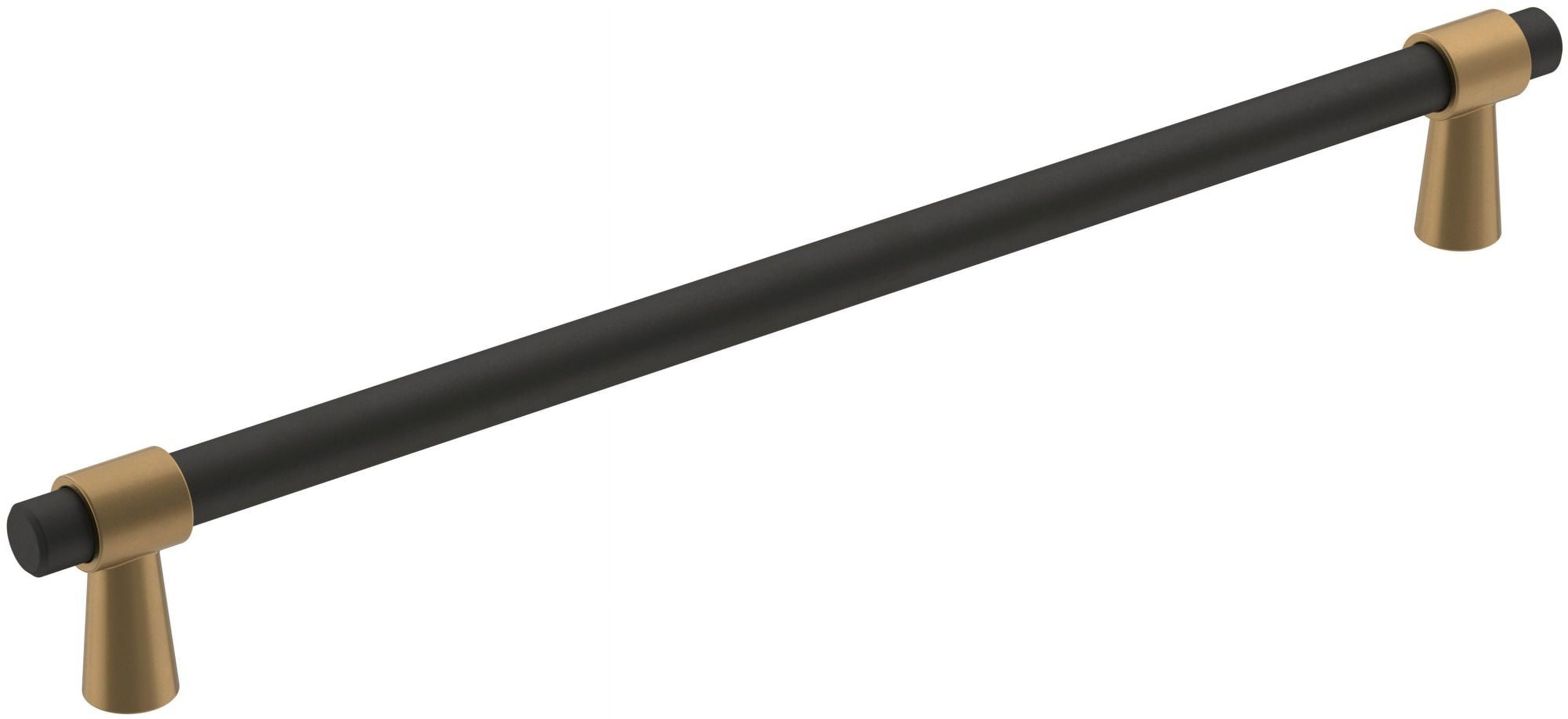 Matte Black and Bronze Modern Cabinet Bar Pull