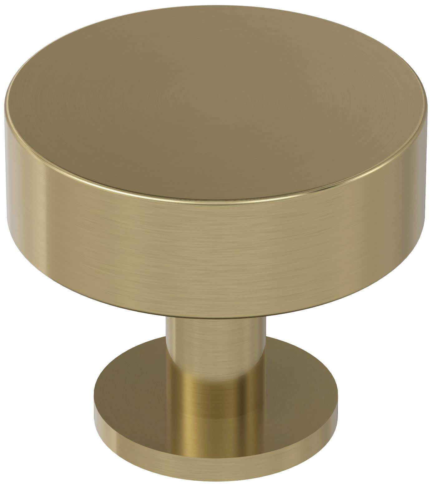 Golden Champagne Modern Round Cabinet Knob with Mounting Hardware
