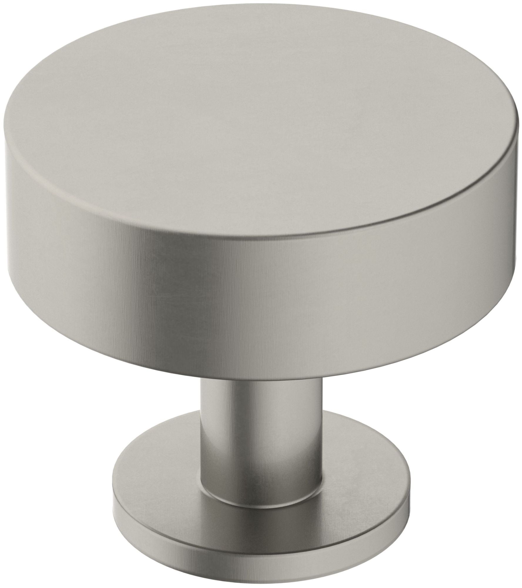 Satin Nickel Round Cabinet Knob with Mounting Hardware