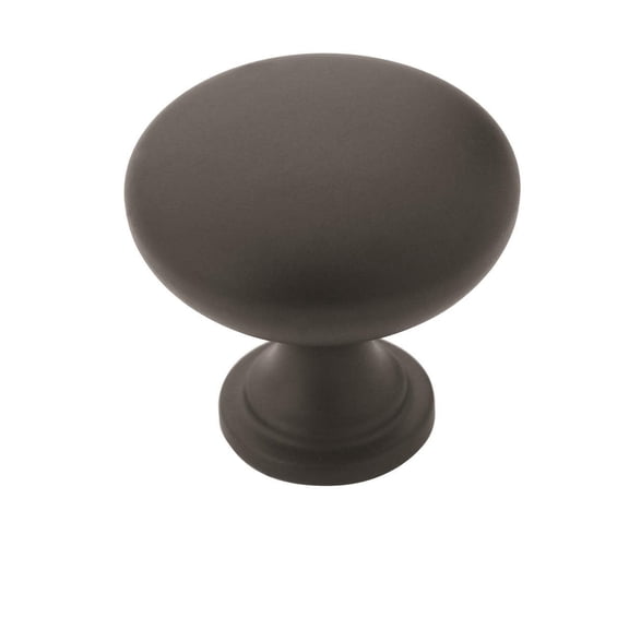 Miseno Mckbl118-10Pk Cypress 1-1/4" Round Mushroom Cabinet Knob - Black