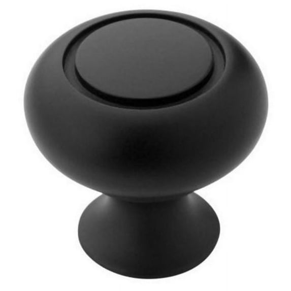 Allison Value 1-1/4 in (32 mm) Diameter Flat Black Cabinet Knob