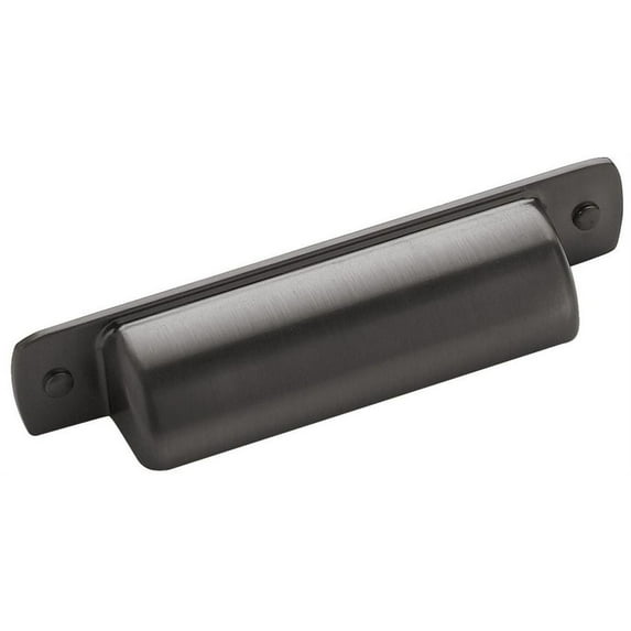 Rochdale 3 in (76 mm) Center-to-Center Graphite Cabinet Cup Pull