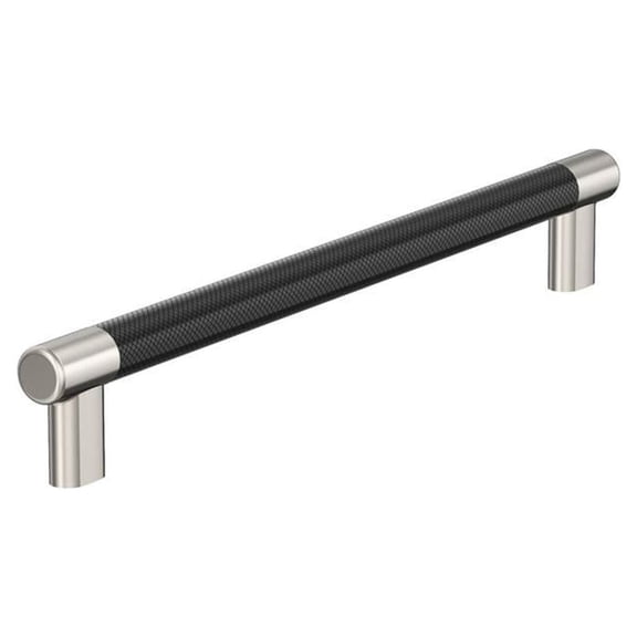 Amerock BP54040PNBBR | Polished Nickel/Black Bronze Appliance Pull