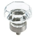 thumbnail image 1 of Traditional Classics 1-5/16 in (33 mm) Diameter Clear/Satin Nickel Cabinet Knob, 1 of 7