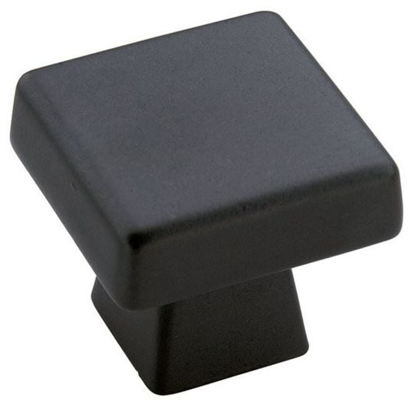 Black Bronze Square Modern Cabinet Knob with Mounting Hardware