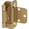 thumbnail image 1 of 3/8in (10 mm) Inset Self-Closing, Partial Wrap Burnished Brass Hinge - 2 Pack, 1 of 2