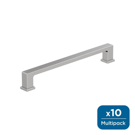 Amerock Bridgeport 6-5/16 inch (160mm) Center-to-Center Polished Chrome Cabinet Pull - 10 Pack