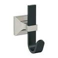 thumbnail image 1 of Amerock Burbank Transitional Single Prong Matte Black/Satin Nickel Wall Hook, 1 of 9