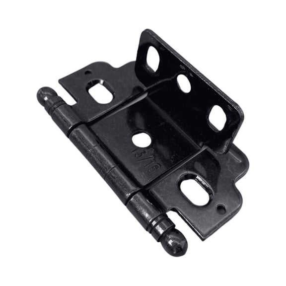 Amerock CM3180UBDAE-XCP20 English Full Inset Partial Wrap Ball Tip Cabinet Hinge For Door Hardware 3/4" Dark Antique - pack of 20