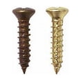 thumbnail image 1 of Amerock CM91557M3-XCP200 Oval Head Metal Screws Bulk 5 O.H. x 5/8" Diameter Machine Brass - pack of 200, 1 of 1