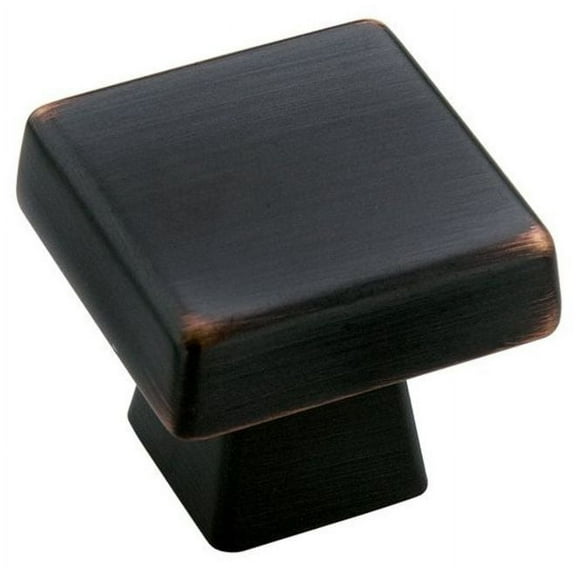 Amerock Cabinet Knob 1-3/16" H X 1-3/16"W Square Oil Rubbed Bronze 1-1/16" Proj.