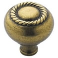 thumbnail image 1 of Allison Value 1-1/4 in (32 mm) Diameter Burnished Brass Cabinet Knob, 1 of 7