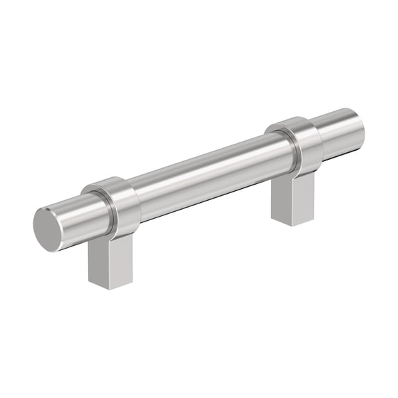 Amerock Central 3 inch (76mm) Center-to-Center Polished Chrome Cabinet Pull, 10 Pack