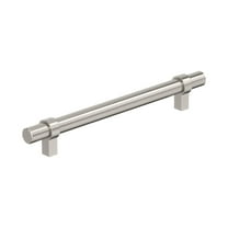 Amerock Central 6-5/16 inch (160mm) Center-to-Center Satin Nickel Cabinet Pull, 25 Pack