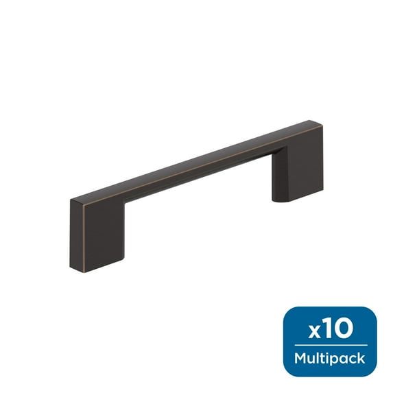 Amerock Cityscape 3-3/4 inch (96mm) Center-to-Center Oil-Rubbed Bronze Cabinet Pull - 10 Pack