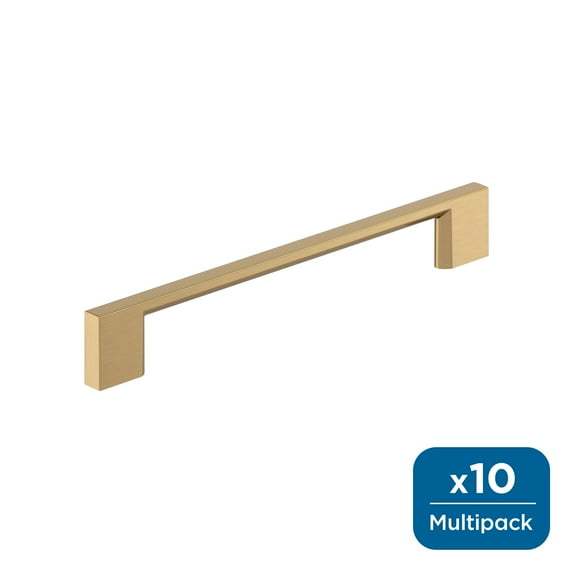 Amerock Cityscape 6-5/16 inch (160mm) Center-to-Center Champagne Bronze Cabinet Pull - 10 Pack