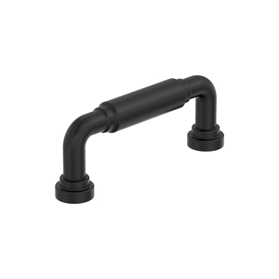 Amerock Coble 3 inch (76mm) Center-to-Center Matte Black Cabinet Pull