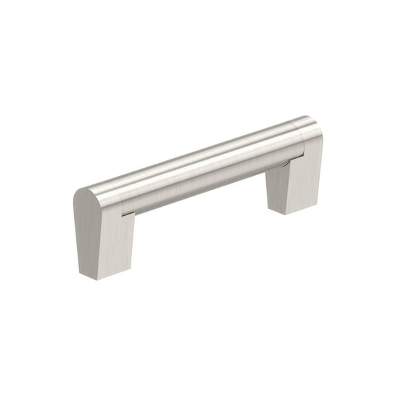 Amerock Composite 3-3/4 inch (96mm) Center-to-Center Satin Nickel Cabinet Pull, 10 Pack