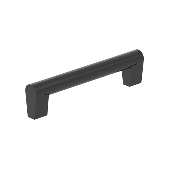 Amerock Composite 5-1/16 inch (128mm) Center-to-Center Matte Black Cabinet Pull, 10 Pack