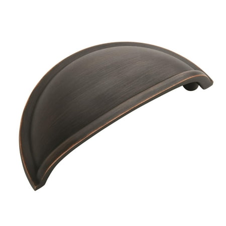 Amerock Cup Pulls 3 inch (76mm) Center-to-Center Oil-Rubbed Bronze Cabinet Cup Pull - 10 Pack
