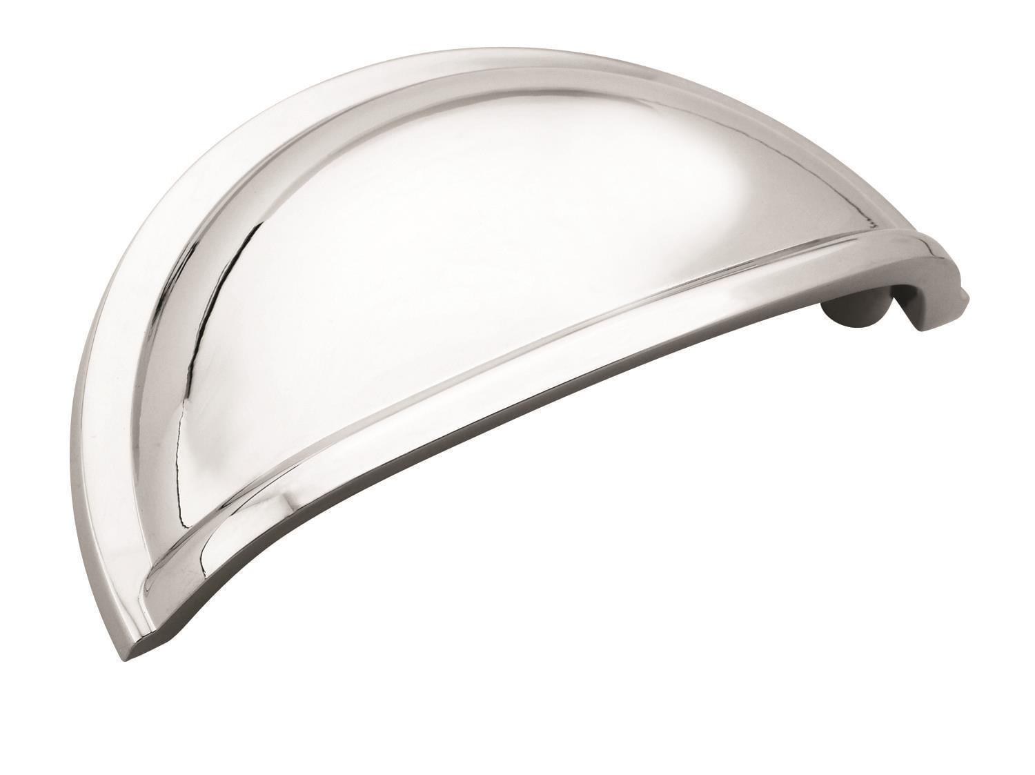 Polished Chrome Traditional Cup Pull with Mounting Hardware