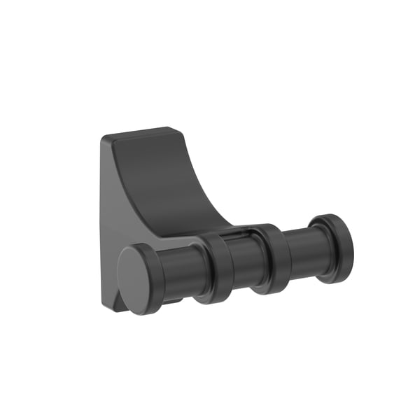 Amerock Davenport Matte Black Double Prong Robe Hook