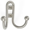 thumbnail image 1 of Amerock Double Prong Satin Nickel Robe Hook, 1 of 3