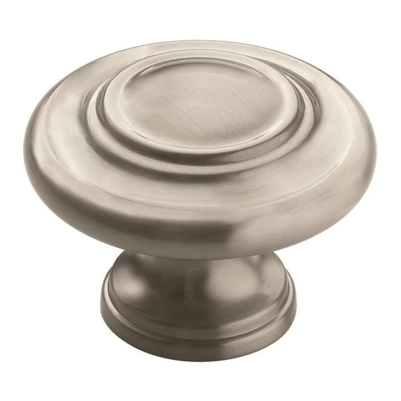 Amerock E15862RG10-XCP2 Satin Nickle Inspirations Transitional Cabinet Knob 1-5/16" Diameter For Kitchen And Cabinet Hardware - pack of 2
