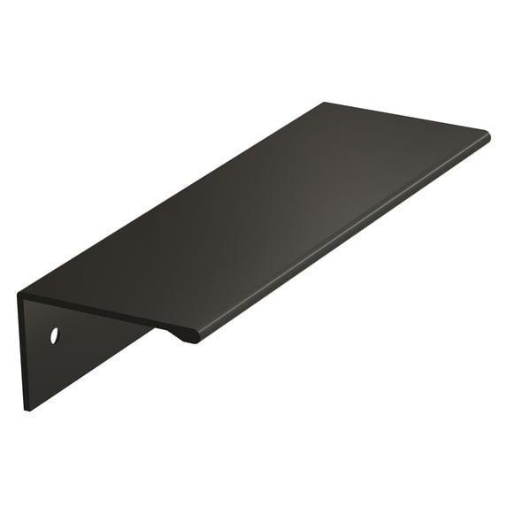Amerock Edge Pulls 3-3/4 inch (96mm) Center-to-Center Matte Black Cabinet Edge Pull, 10 Pack