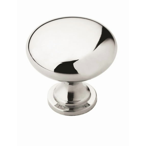 Amerock Edona 1-1/4 inch (32mm) Diameter Polished Chrome Cabinet Knob - 10 Pack