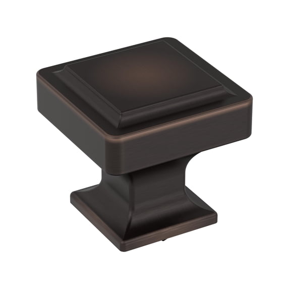 Amerock Eleva 1-3/16 inch (30mm) Length Oil-Rubbed Bronze Cabinet Knob, 25 Pack
