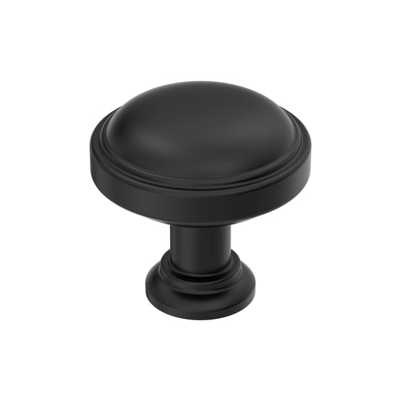 Amerock Enlivity 1-1/4 inch (32mm) Diameter Matte Black Cabinet Knob