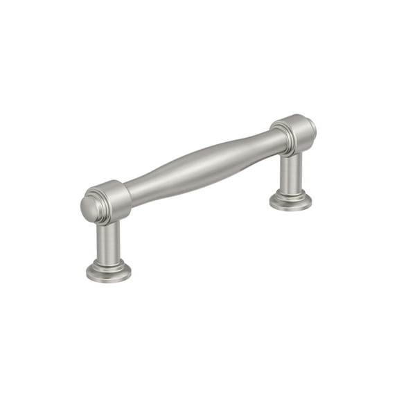 Amerock Enlivity 3-3/4 inch (96mm) Center-to-Center Satin Nickel Cabinet Pull