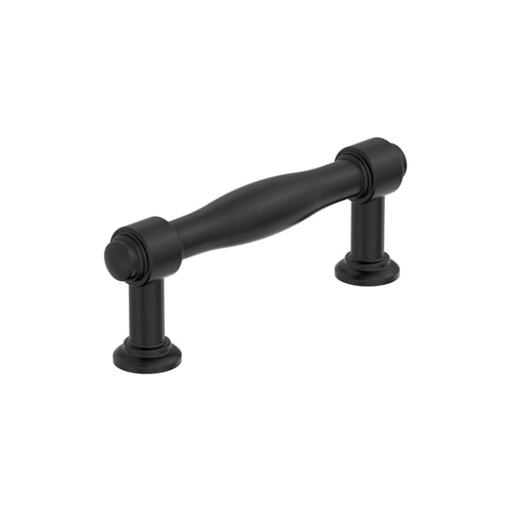 Amerock Enlivity 3 inch (76mm) Center-to-Center Matte Black Cabinet Pull