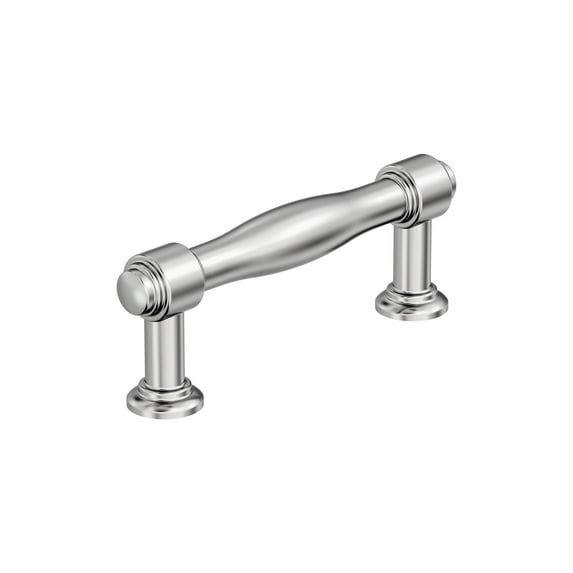 Amerock Enlivity 3 inch (76mm) Center-to-Center Polished Chrome Cabinet Pull