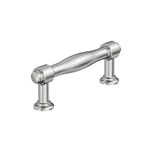 Amerock Enlivity 3 inch (76mm) Center-to-Center Polished Chrome Cabinet Pull
