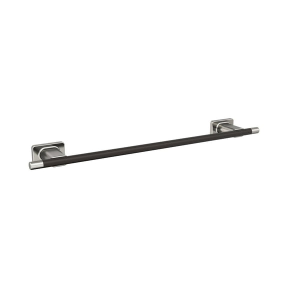 Amerock Esquire Brushed Nickel/Oil-Rubbed Bronze 18 inch (457mm) Towel Bar