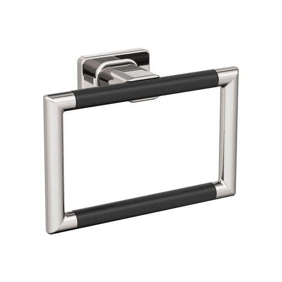 Amerock Esquire Polished Nickel/Black Bronze Closed Towel Ring