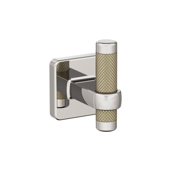 Amerock Esquire Polished Nickel/Golden Champagne Single Prong Robe Hook