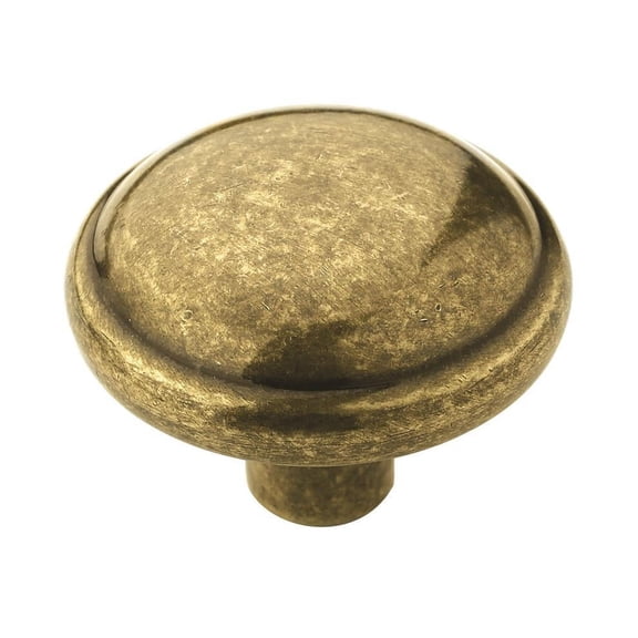 Amerock Everyday Heritage 1-1/4 in (32 mm) Diameter Burnished Brass Cabinet Knob