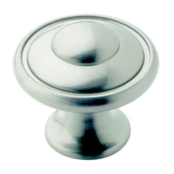 Amerock Everyday Heritage 1-3/16 in (30 mm) Diameter Satin Nickel Cabinet Knob - 10 Pack