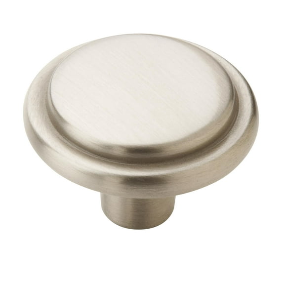 Amerock Everyday Heritage 1-3/16 in (30 mm) Diameter Satin Nickel Cabinet Knob