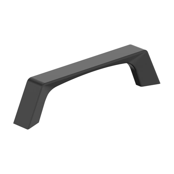Amerock Evolve 3-3/4 inch Center-to-Center Matte Black Cabinet Pull, 10 Pack