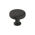 thumbnail image 1 of Amerock Factor 1-1/4 inch (32mm) Diameter Matte Black Cabinet Knob, 5 Pack, 1 of 4