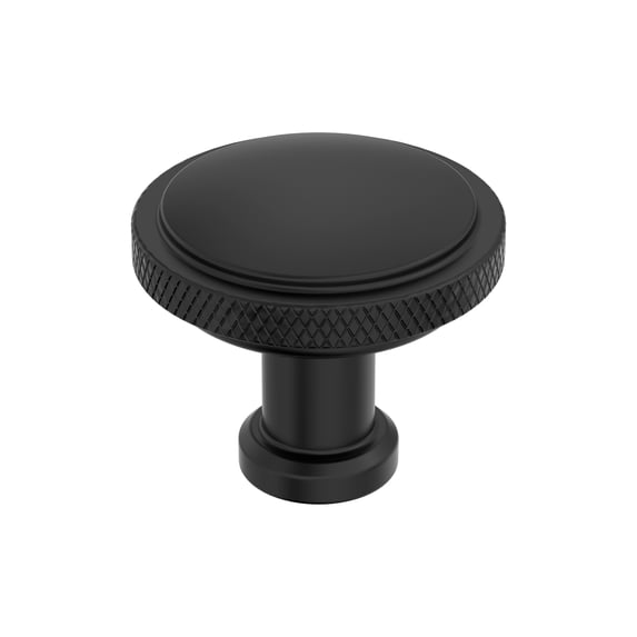 Amerock Faraday 1-1/4 inch (32mm) Diameter Matte Black Cabinet Knob
