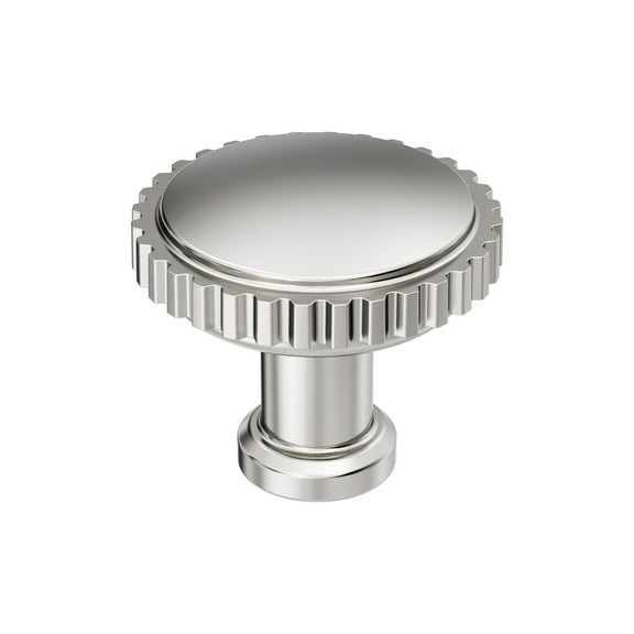 Amerock Farewind 1-1/4 inch (32mm) Diameter Polished Nickel Cabinet Knob