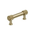 thumbnail image 1 of Amerock Farewind 3 inch (76mm) Center-to-Center Golden Champagne Cabinet Pull, 1 of 6