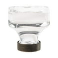thumbnail image 1 of Amerock Glacio 1-3/8 in (35 mm) Length Clear/Oil-Rubbed Bronze Cabinet Knob, 1 of 7