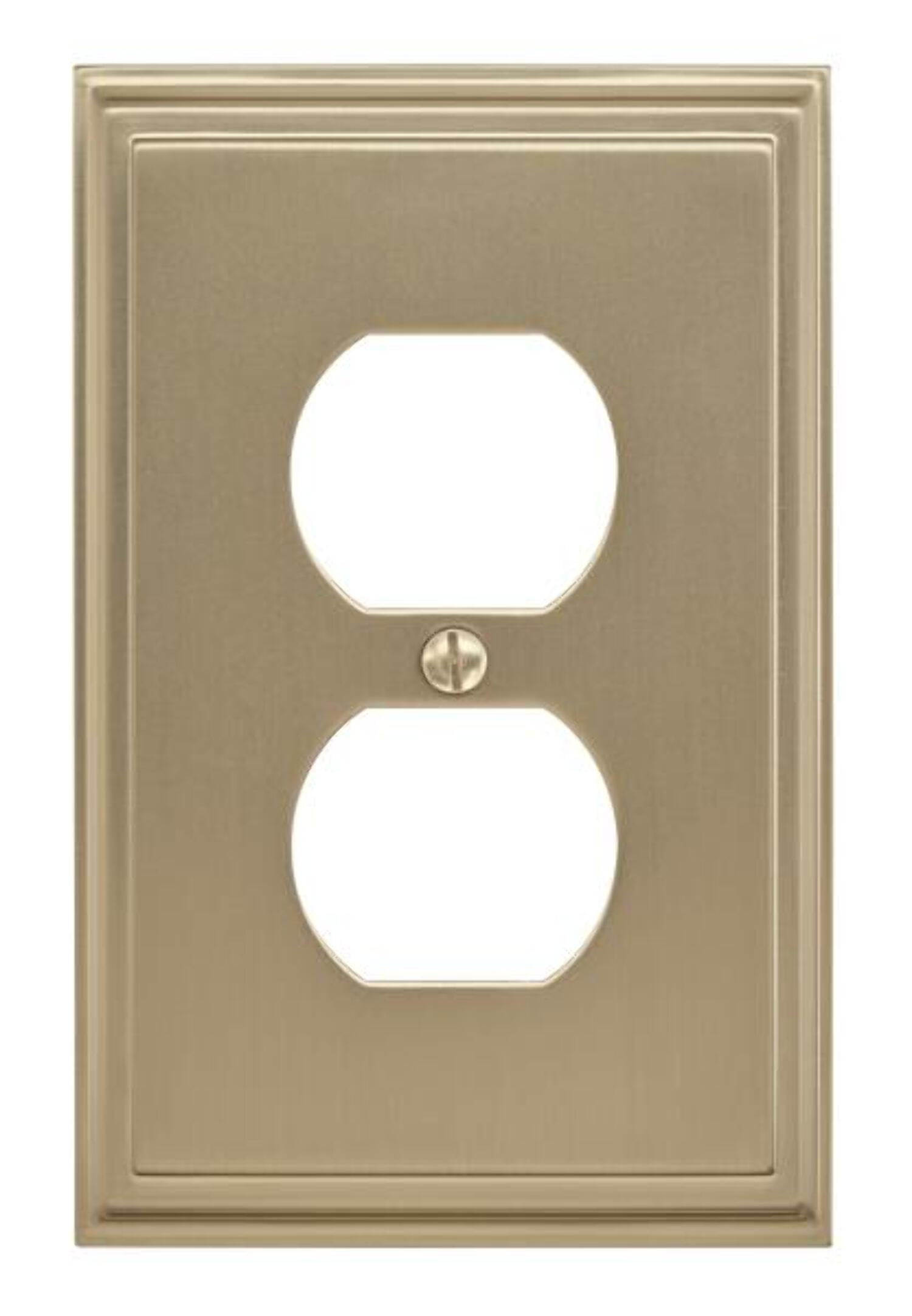 Golden Champagne Zinc 1-Gang Duplex Outlet Wall Plate
